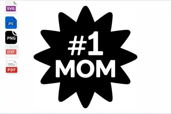 1 Mom Starburst SVG for Crafts and Graphics: A Versatile Design Asset for Content Creators