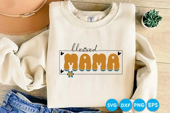 Blessed Mama Retro SVG Design: A Timeless Graphic Asset for Content Creators