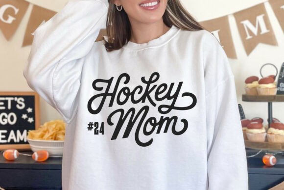 Hockey Mom Shirt SVG Template for Crafts and Graphics