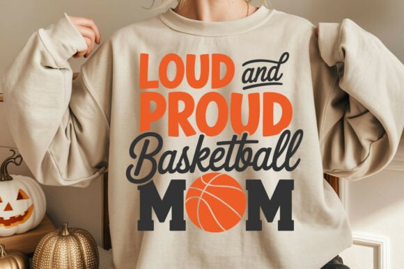 Loud and Proud Basketball Mom PNG SVG: A Bold Graphic Design Asset for Crafts and Branding