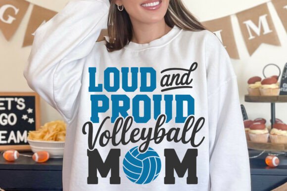 Loud and Proud Volleyball Mom PNG SVG: A Bold Graphic for Crafts and Branding