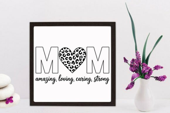Mom Leopard SVG Mama Shirt – A Dynamic Graphic Design Asset for Crafts and Branding