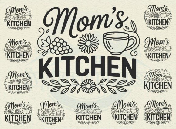Mom’s Kitchen SVG Bundle: A Graphic Design Asset for Warm, Local Branding