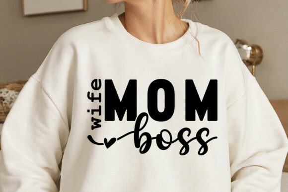Mother's Wife Mom Boss SVG: A Bold Graphic Design Asset for Crafts and Creative Projects