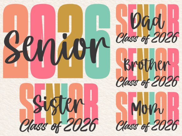 Senior Mom 2026 SVG & PNG Graphic for Crafts