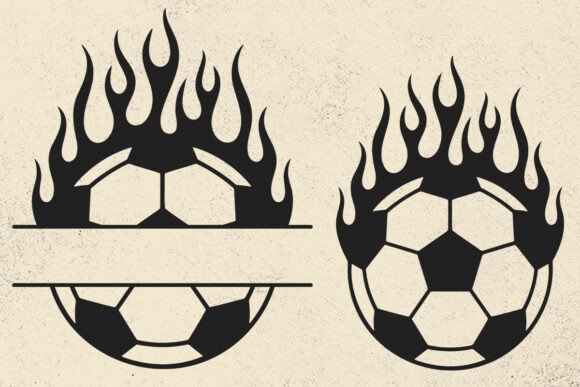 Soccer Ball SVG with Flames: A Versatile Graphic Design Asset for Crafts and Merch