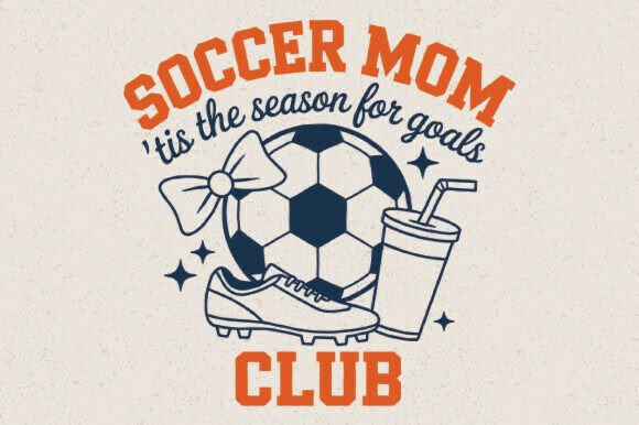 Soccer Mom Club SVG Tis the Season: A Festive Graphic Design Asset for Crafts and Local Brands