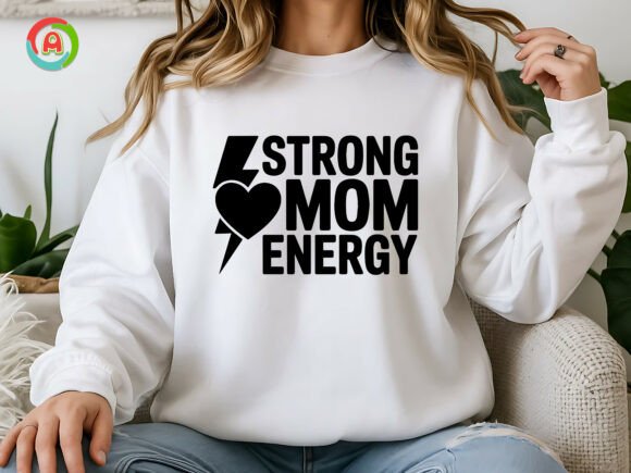 Strong Mom Energy SVG: A Vibrant Graphic Design Asset for Crafts and Creative Projects